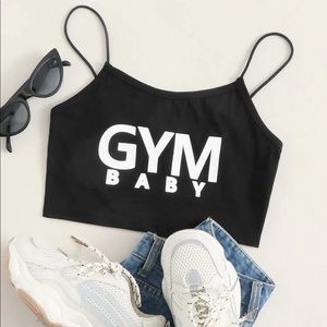 NWT Shein: Extra Large Baby Girl Black Strap Crop Tank